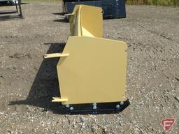 New 93" heavy duty snow pusher, universal skid steer mount