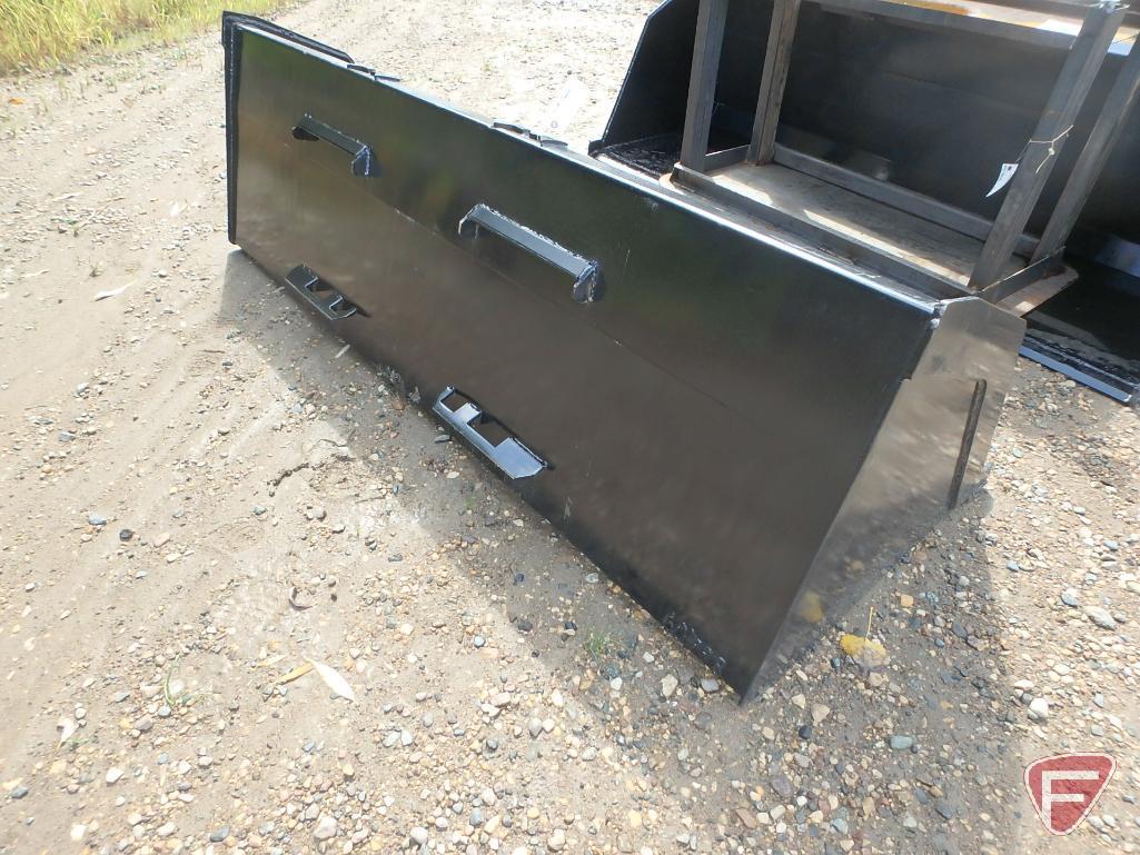 New 90" material/snow bucket, universal skid steer mount