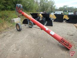 16' 10" Westfield auger with electric motor, implement tires, on homemade truck