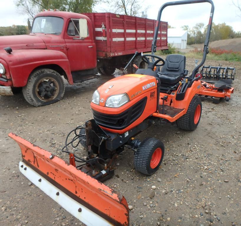 2013 Kubota BX1870 diesel garden tractor with mid mount 60" mower deck, SN: 12090