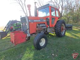 Massey Ferguson 1155 diesel tractor, 3389hrs showing, built in 1974 sn 9B46527 rated 140 pto hp