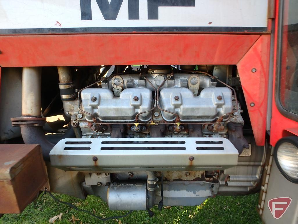 Massey Ferguson 1155 diesel tractor, 3389hrs showing, built in 1974 sn 9B46527 rated 140 pto hp