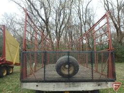 9' x 16' Hay rack on Kewanee running gear with extendable pole