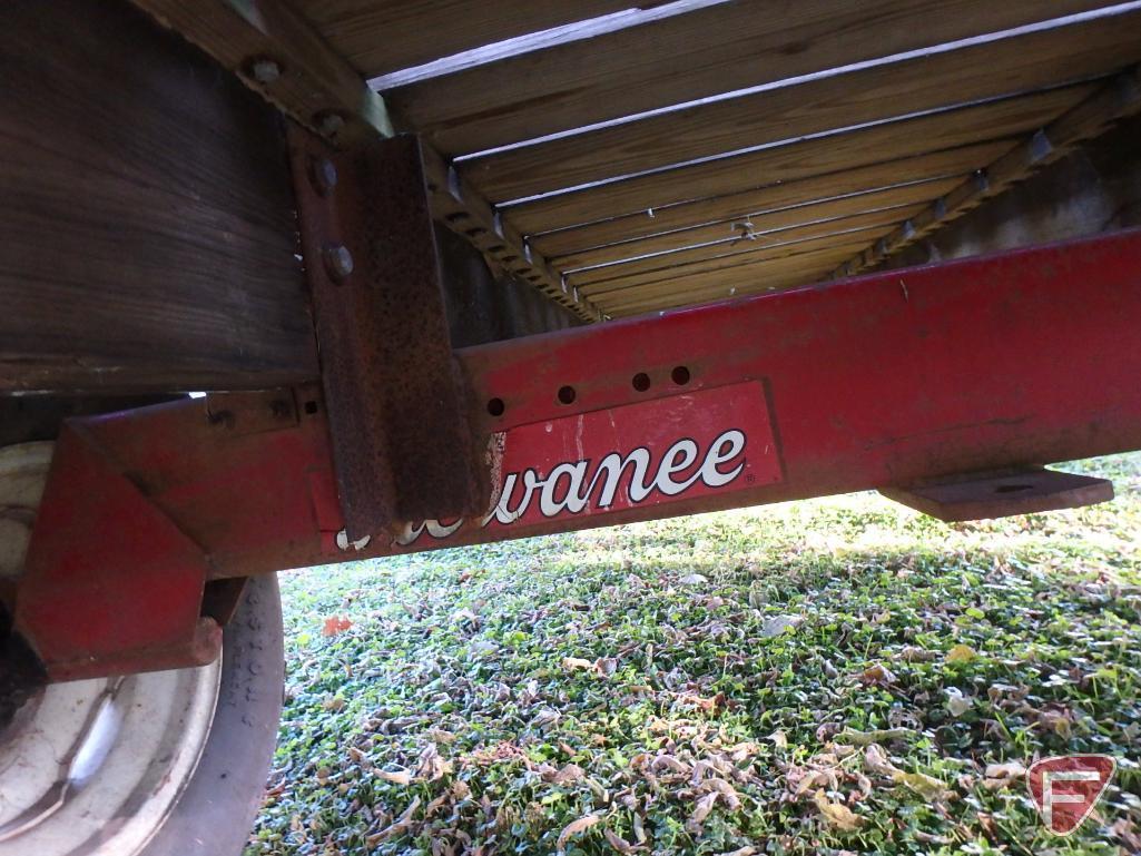 9' x 16' Hay rack on Kewanee running gear with extendable pole