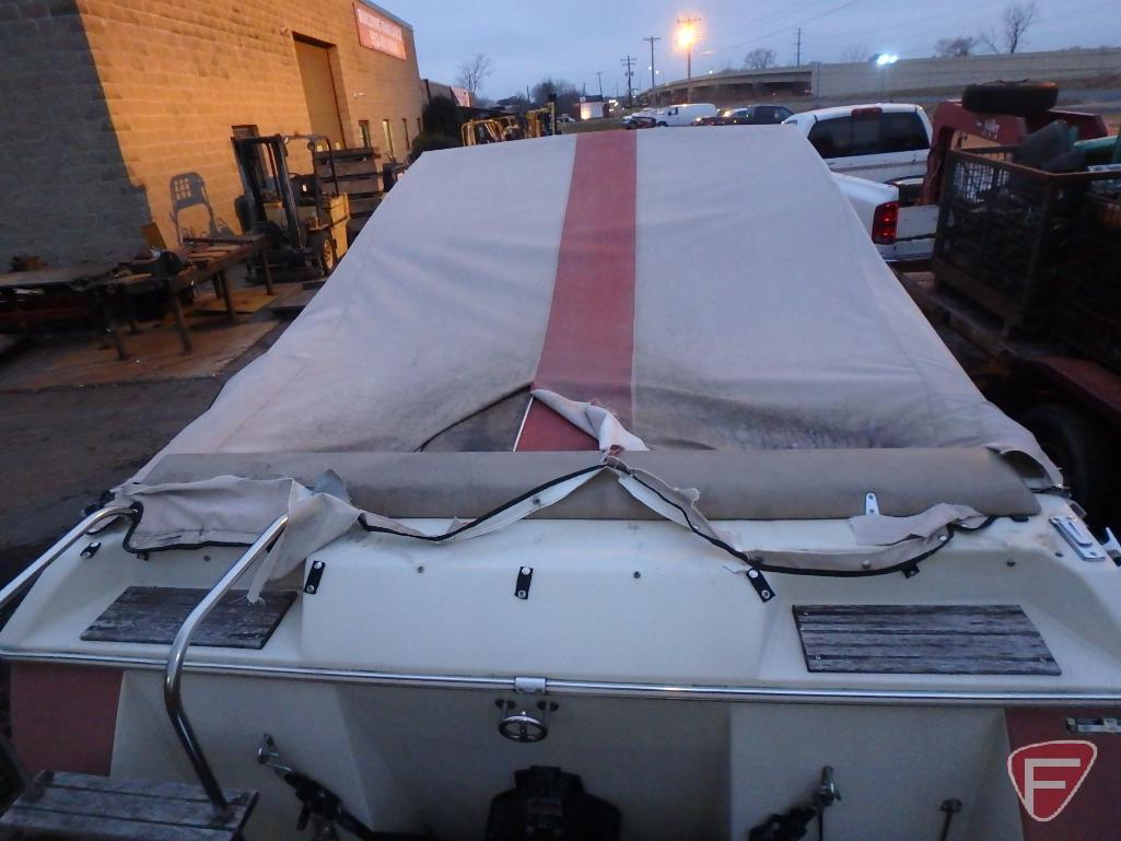 1984 Larson 19' Delta Conic fiberglass boat on Load-Rite boat trailer