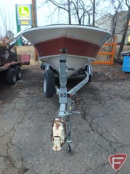 1984 Larson 19' Delta Conic fiberglass boat on Load-Rite boat trailer