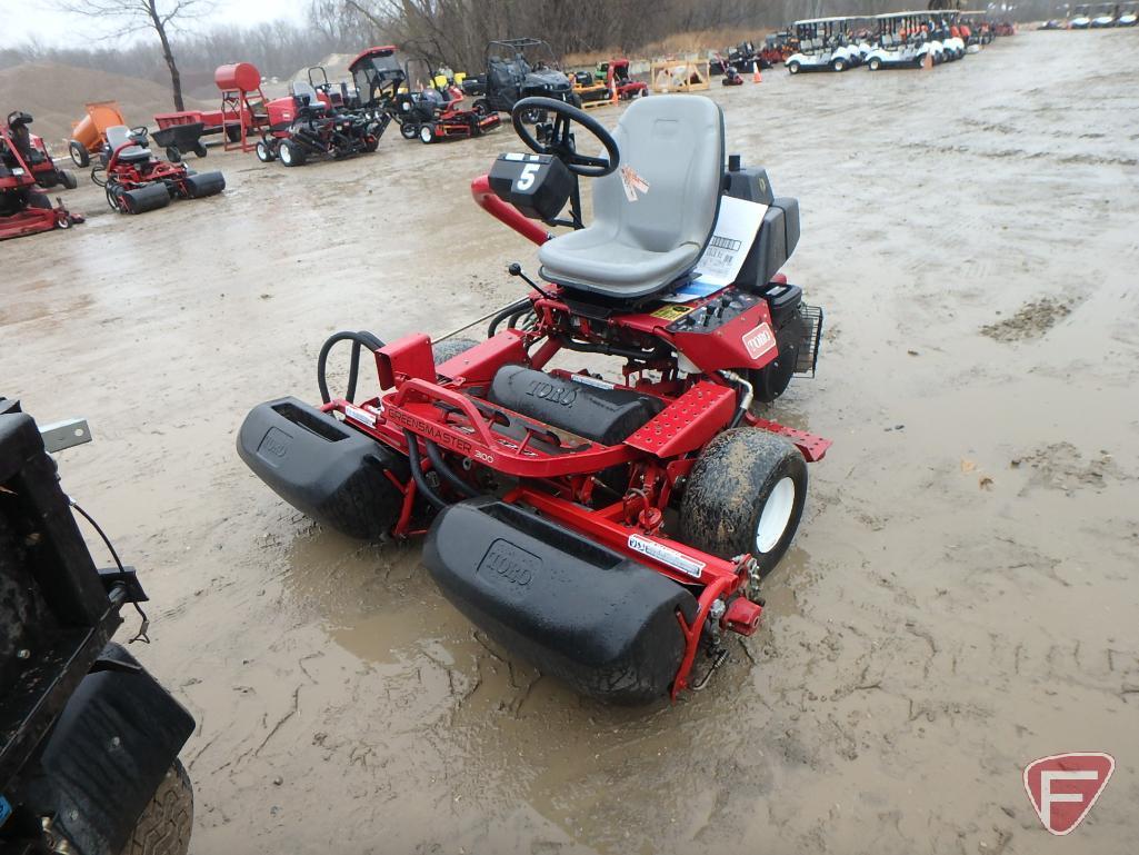 1991 Toro Greensmaster 3100 gas triplex reel mower, sn 04353-10355, actual 5,093 hrs.