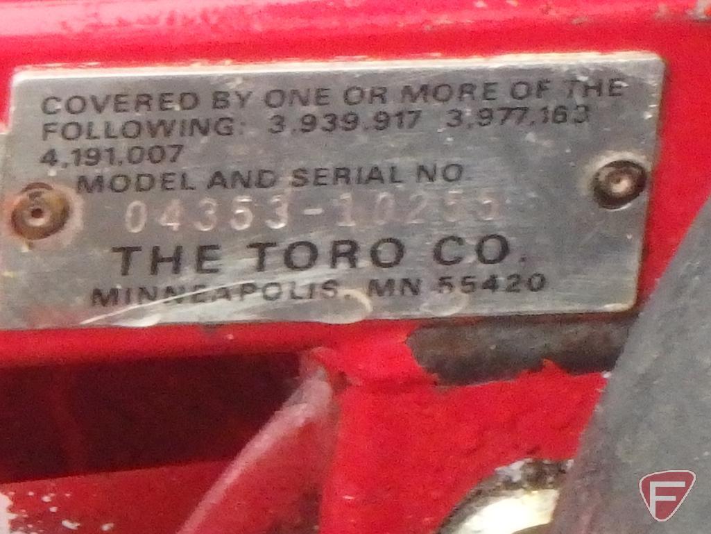 1991 Toro Greensmaster 3100 gas triplex reel mower, sn 04353-10355, actual 5,093 hrs.