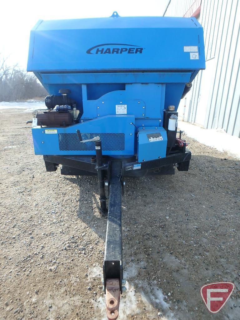 Harper TV60R Turbo Vac pull type turf sweeper with 25HP Kohler Command Pro gas engine