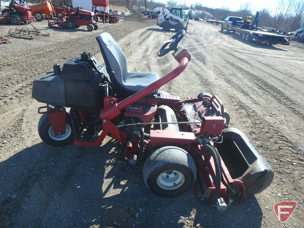 1996 Toro 3100 gas 2WD triplex greens mower, sn 04353-60989, SPA reels, 11-blade, 3,877 hrs.