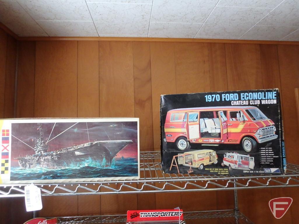 (2) Model car kits: 1970 Ford Econoline Chateau Club Wagon