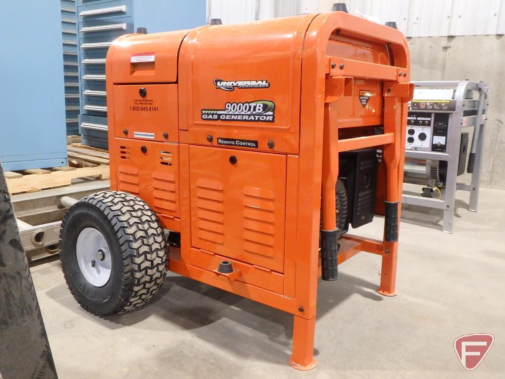 9000TB industrial portable gas generator, 0hrs showing, 120/240v