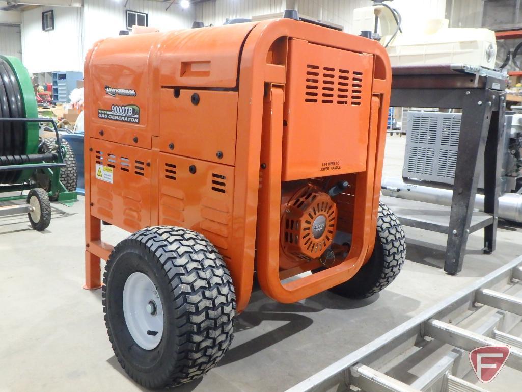 9000TB industrial portable gas generator, 0hrs showing, 120/240v