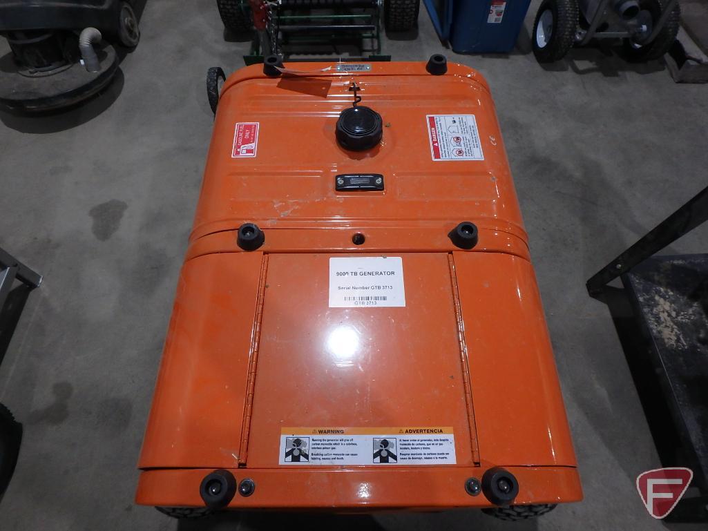 9000TB industrial portable gas generator, 0hrs showing, 120/240v