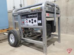 High Performance 8500M portable gas generator, 0hrs showing, 120/240v