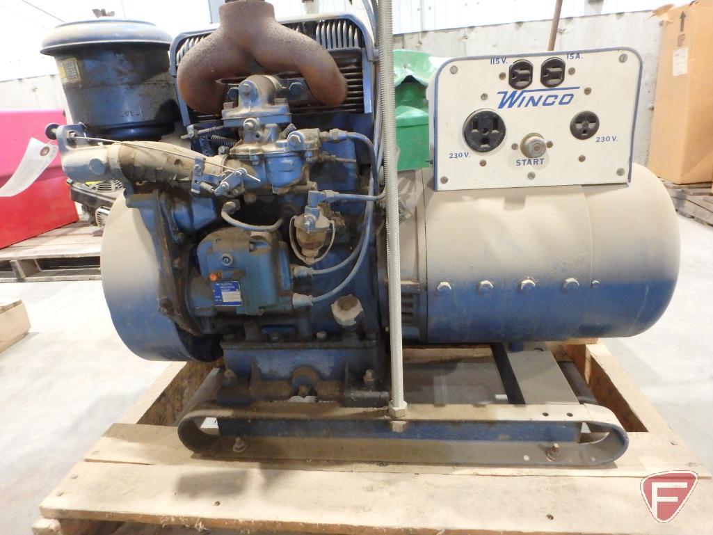 Winco 10000watt industrial generator, 3600rpm, model TP10WH-3E/A, sn 32227JO