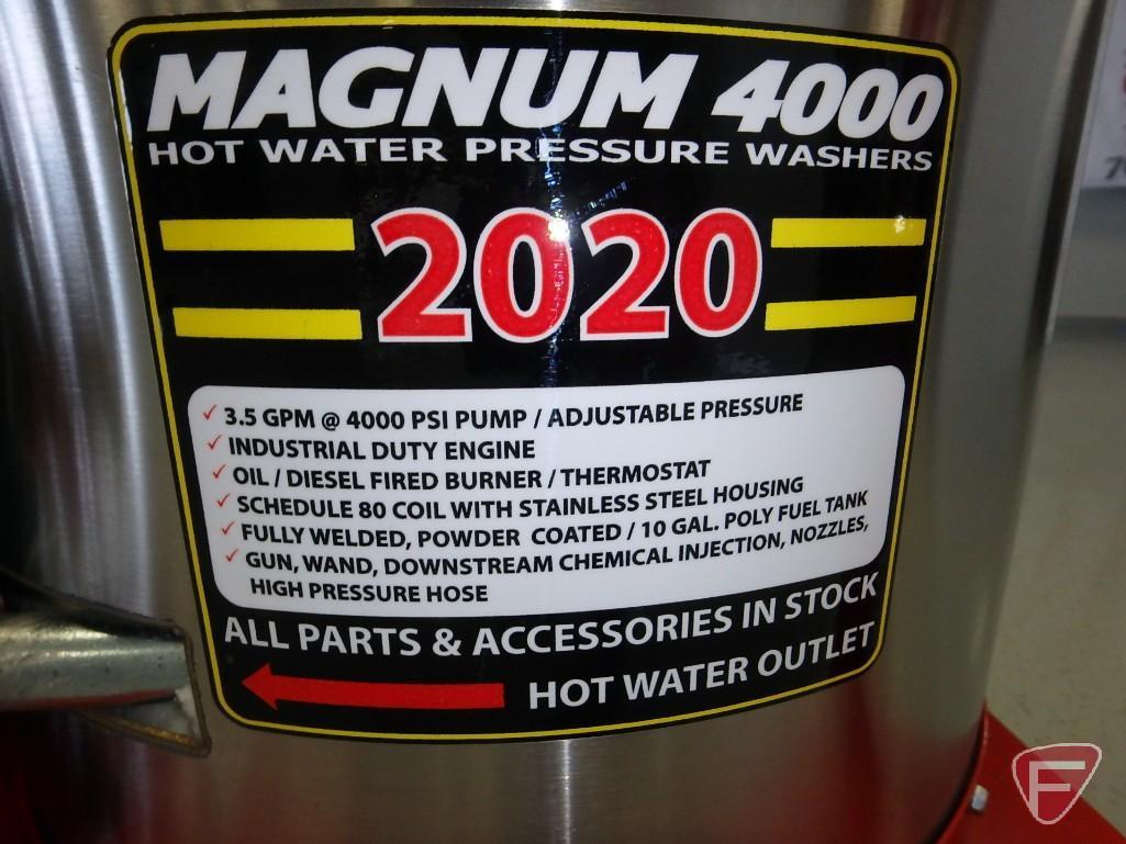 NEW 2020 Easy Kleen Magnum 4000 hot water pressure washer, model GS18, SN: 194795