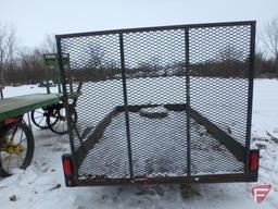 Single axle trailer for parts with 58" x 48" expanded metal ramp-PARTS ONLY