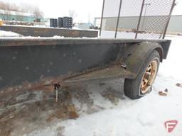 Single axle trailer for parts with 58" x 48" expanded metal ramp-PARTS ONLY