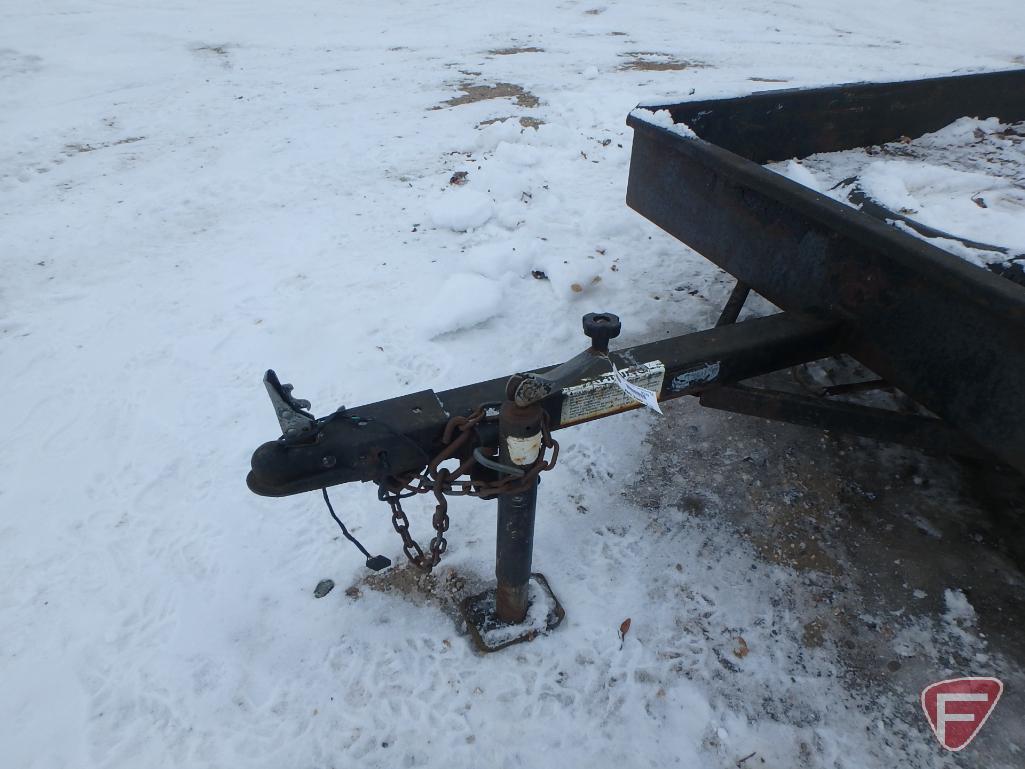 Single axle trailer for parts with 58" x 48" expanded metal ramp-PARTS ONLY