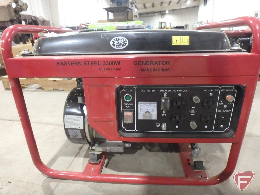 2016 Eastern Steel 3300w gas generator, model GUPMS.2121CC