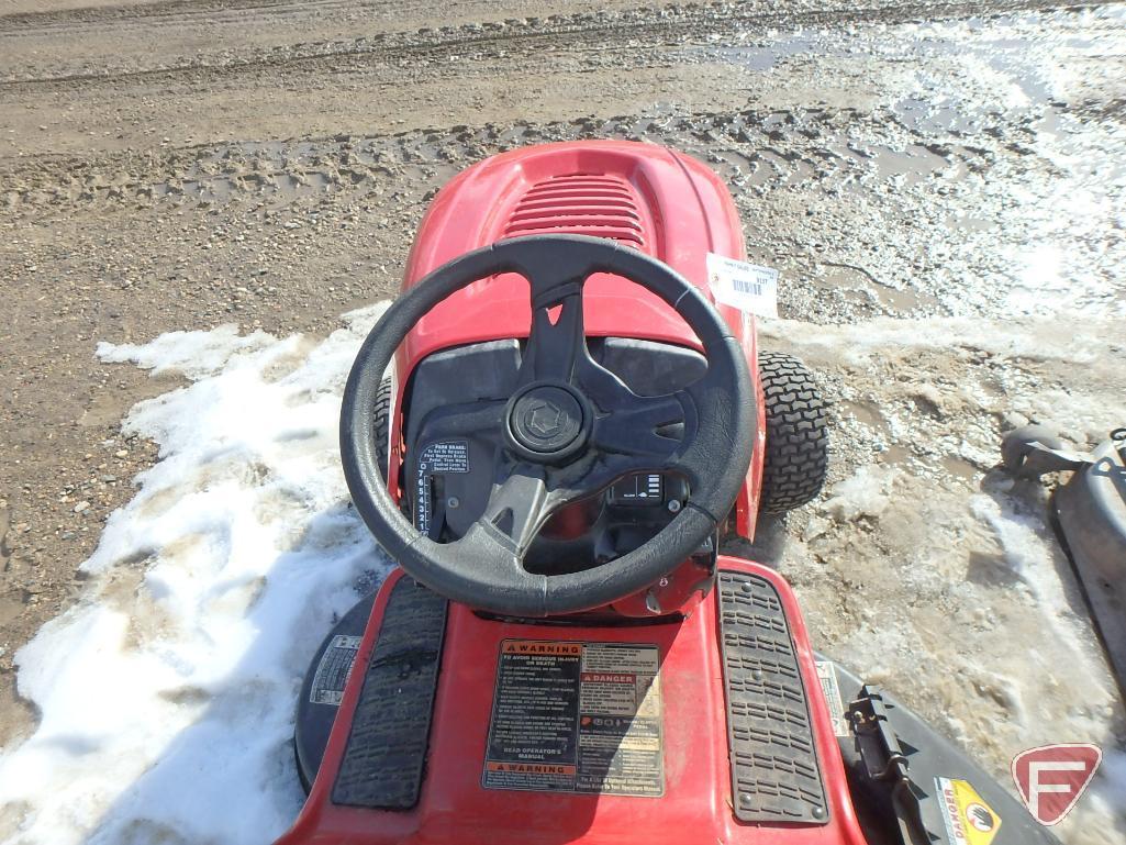 Troy-Bilt Tuffy riding lawn mower with 17hp Kohler gas engine, 38" deck, 7-speed transmission