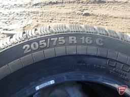 (2) 205/75 R16 Continental VancoFourSeason 2 tires