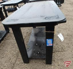 New heavy 30" x 57" welding shop table, black paint