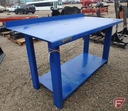 New 29.5" x 60" heavy duty work bench with shelf