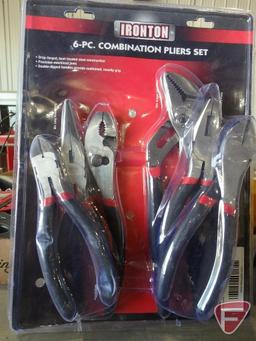 Ironton 63pc screwdriver set and 6pc combination pliers set