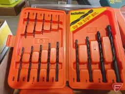 Black & Decker drill bits, Craftsman drill bits, Black & Decker driver set, Stanley ratchet driver