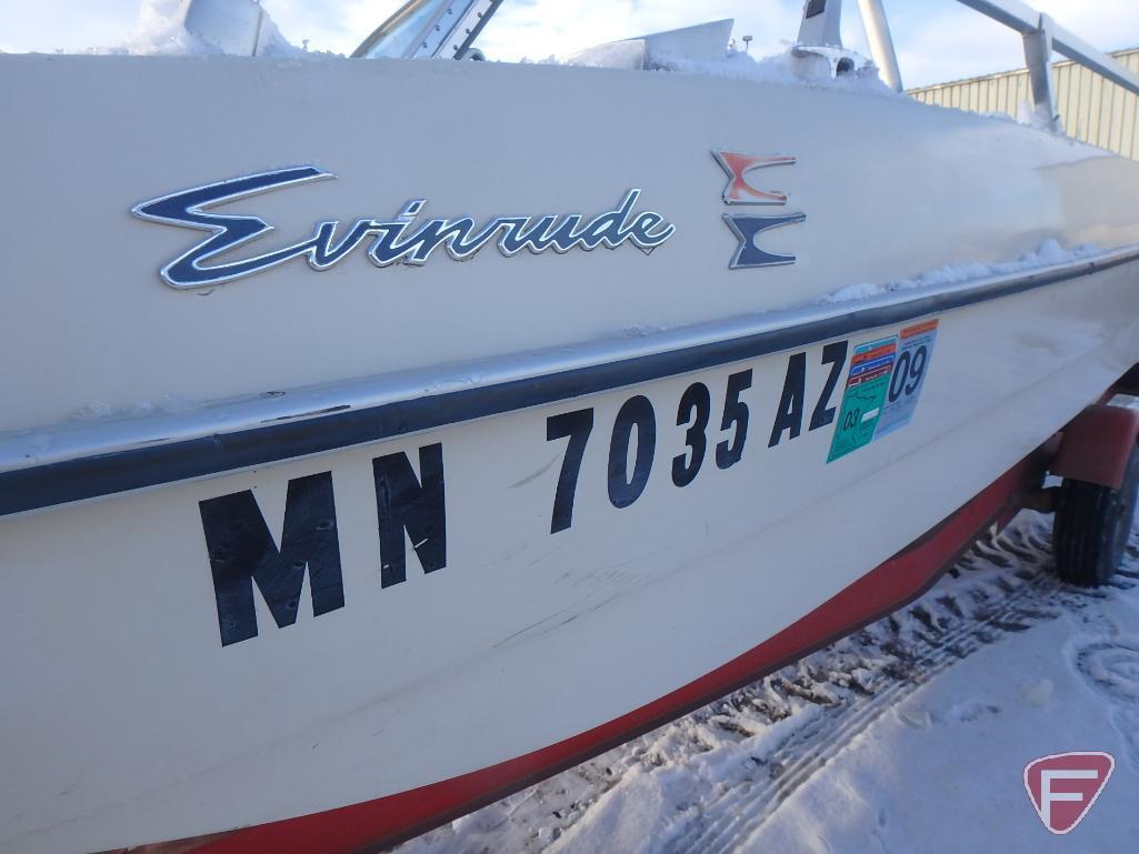 1967 Evinrude Sportsman 155 Fiberglass Boat with Evinrude Boat Trailer