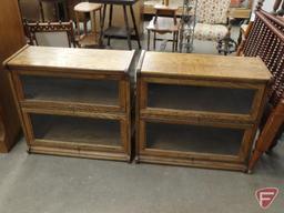 (2) lawyers bookcases 31"W x 14"D x 30"H. Both