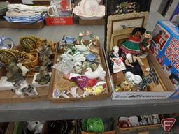 Glassware, holiday decorative items, Spatterware Collectibles, figurines, planters,