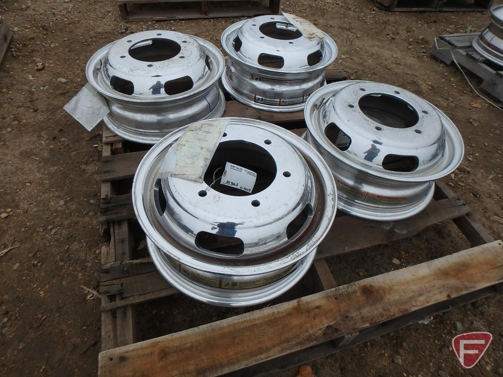 (4) Aluminum Alcoa 16x5.5 wheels with 6x205mm pattern