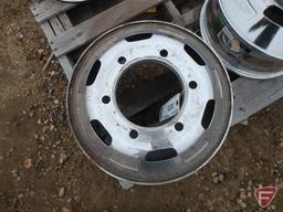 (3) Chromed 16x6 rear wheels with 6x205mm pattern, gray 16x6 rear wheel with 6x180mm pattern