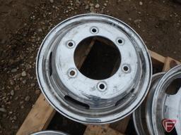 (2) Aluminum Alcoa 16x5.5 wheels with 6x205mm pattern, (2) chromed 16x6 front wheels with 6x205mm bc