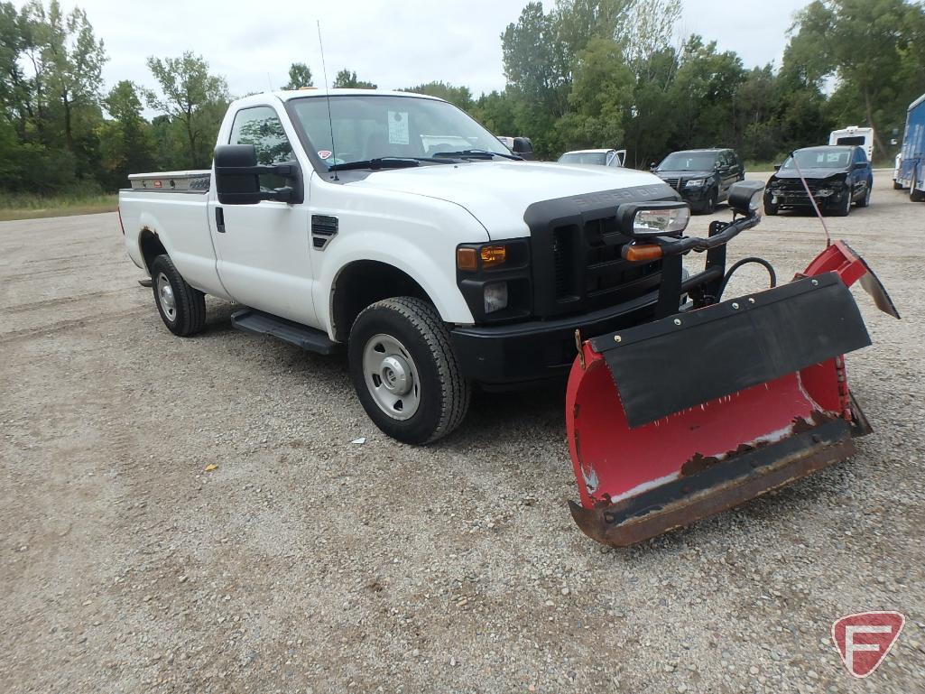 2008 Ford F-250 4x4 Pickup Truck with Boss V Plow