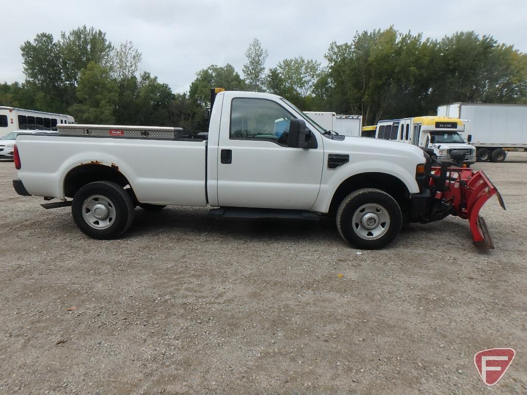 2008 Ford F-250 4x4 Pickup Truck with Boss V Plow