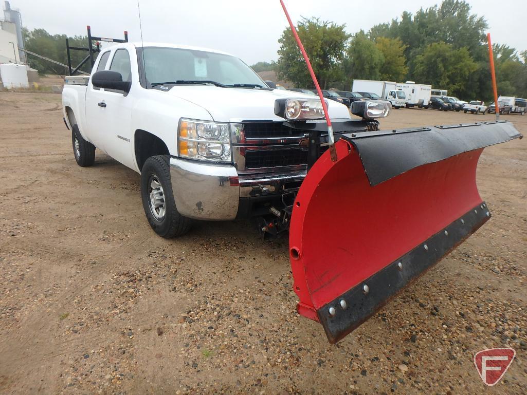 2008 Chevrolet Silverado 4x4 Pickup Truck with Western snow plow