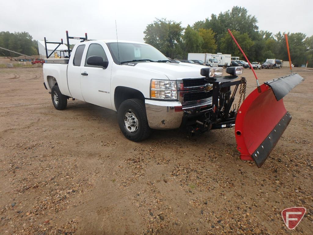 2008 Chevrolet Silverado 4x4 Pickup Truck with Western snow plow