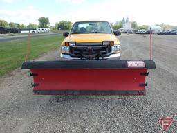 2004 Ford F-350 4x4 Pickup Truck with Western snow plow