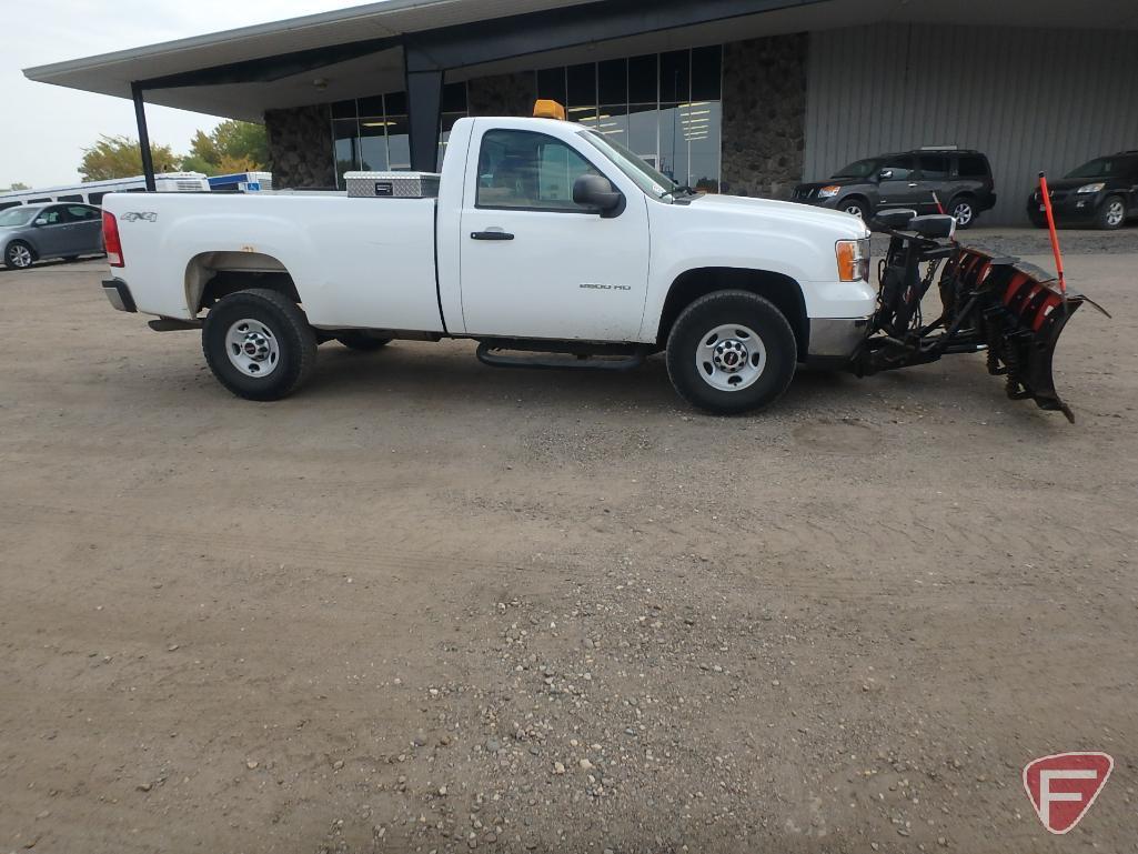 2010 GMC Sierra 4x4 Pickup Truck with Western snow plow