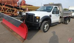 2008 Ford F-450 4x4 Dump Truck with Western snow plow
