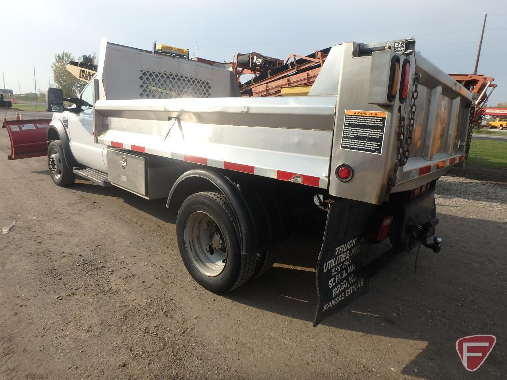 2008 Ford F-450 4x4 Dump Truck with Western snow plow