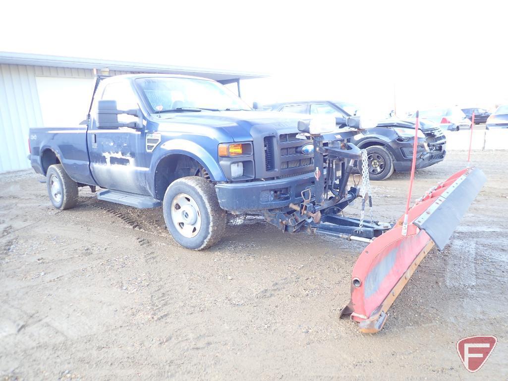 2009 Ford F-250 4x4 Pickup Truck with Western snow plow