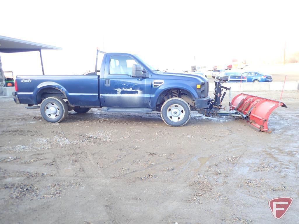 2009 Ford F-250 4x4 Pickup Truck with Western snow plow