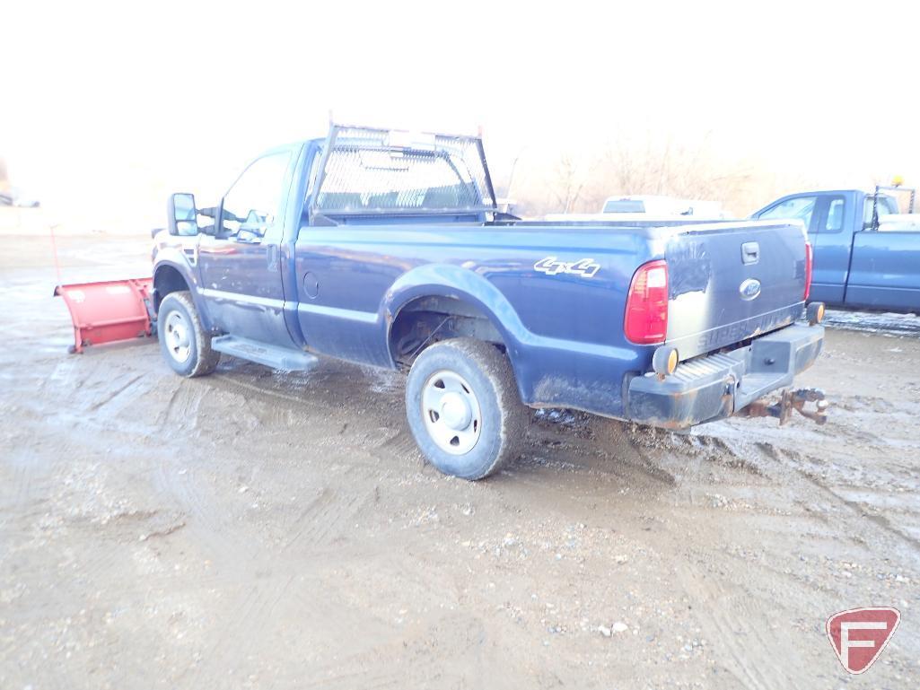 2009 Ford F-250 4x4 Pickup Truck with Western snow plow