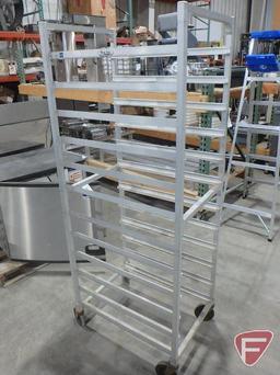 (12) slot aluminum bread rack on castors