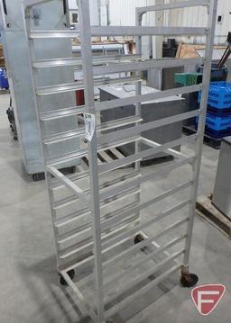 (12) slot aluminum bread rack on castors